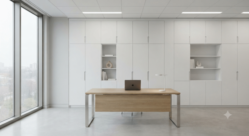 Minimalist office setup